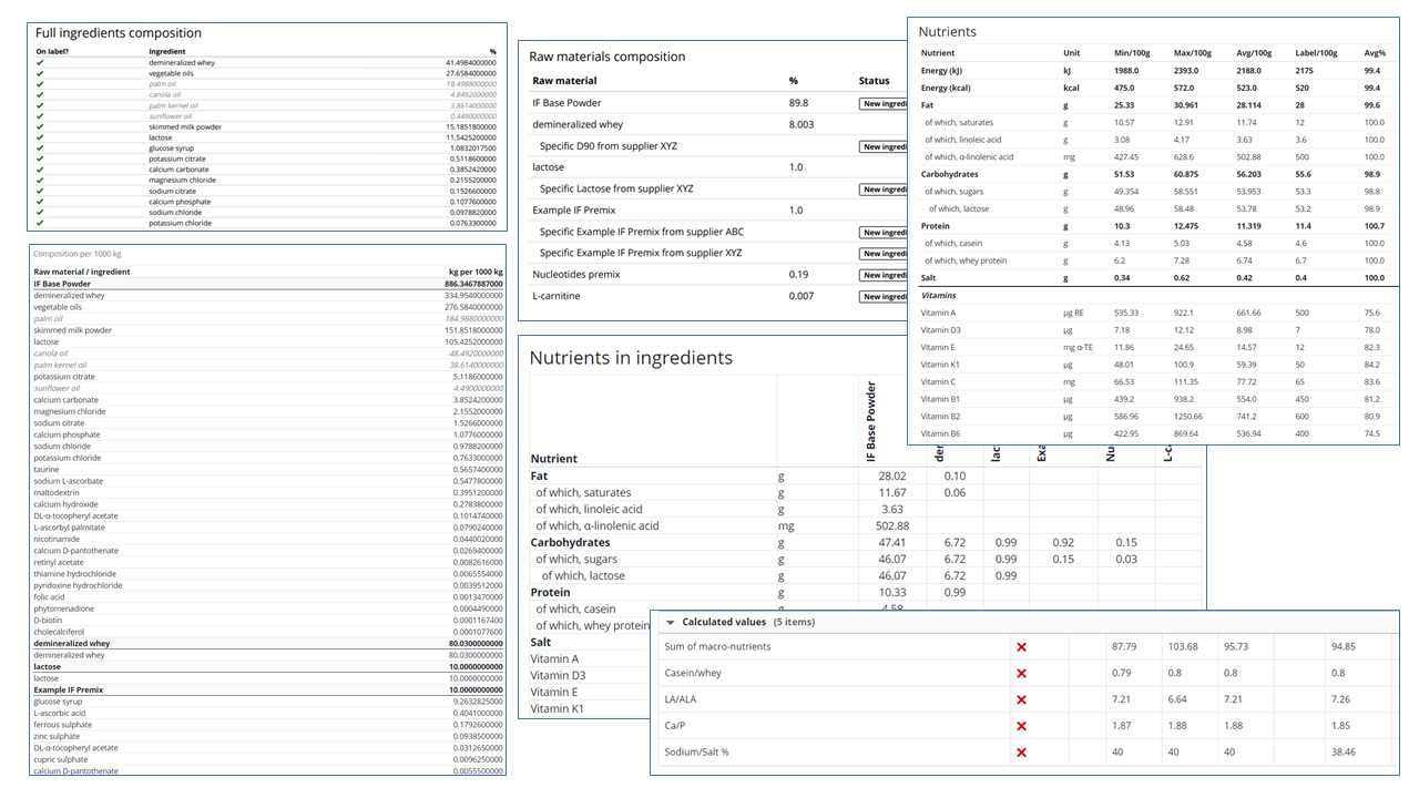 Define ingredients screenshot